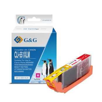 G&g Canon Cli551xl Magenta Cartucho De Tinta Generico - Reemplaza 6445b001/6510b001