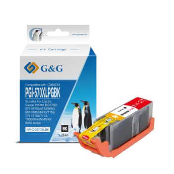 G&g Canon Pgi570xl Negro Cartucho De Tinta Pigmentada Generico - Reemplaza 0318c001/0372c001