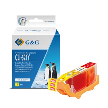 G&g Canon Cli521 Amarillo Cartucho De Tinta Generico - Reemplaza 2936b001