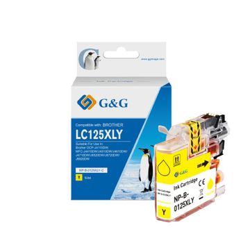 G&g Brother Lc125xl Amarillo Cartuchos De Tinta Generico - Reemplaza Lc125xly