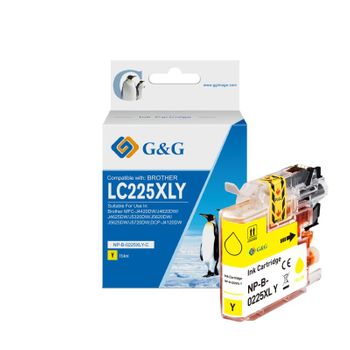 G&g Brother Lc225xl Amarillo Cartucho De Tinta Generico - Reemplaza Lc225xly