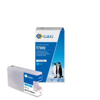 G&g Epson T7892/t7902/t7912 Cyan Cartucho De Tinta Generico - Reemplaza C13t789240/c13t79024010/c13t79124010