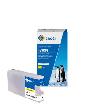 G&g Epson T7894/t7904/t7914 Amarillo Cartucho De Tinta Generico - Reemplaza C13t789440/c13t79044010/c13t79144010