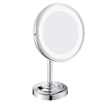 Espejo Maquillaje Con Luz Y Aumento 3x, Redondo, Espejo De Aumento Ba�o, 21.5 Cm (color :