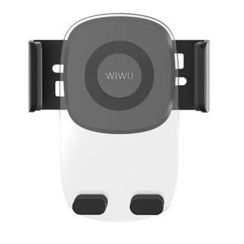Soporte Coche Smartphone Wiwu Transparente Negro Orificio Ventilación Giratorio
