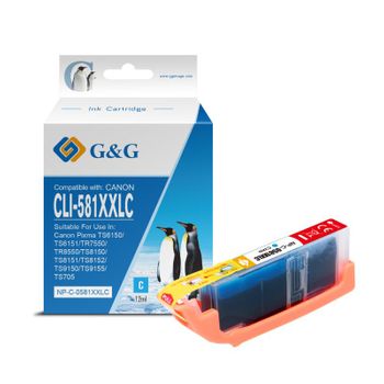 G&g Canon Cli581xxl Cyan Cartucho De Tinta Generico - Reemplaza 1995c001/2103c001/2049c001