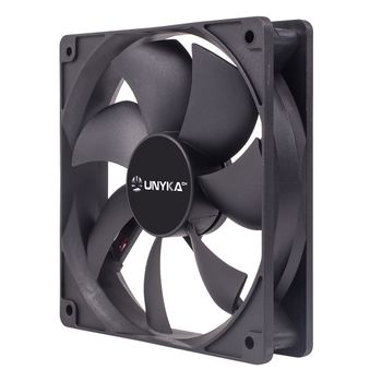 Unykach Ventilador 12cm Black Incluye P4 Con Control De Temperatura