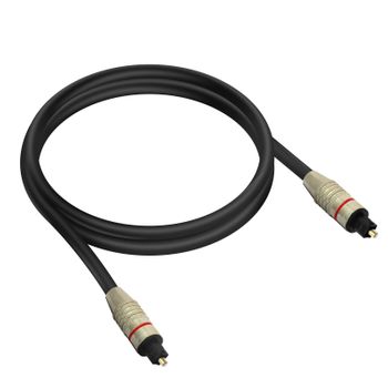 Cable Óptico Audio Digital Linq Conector Toslink 1 Metro - Negro