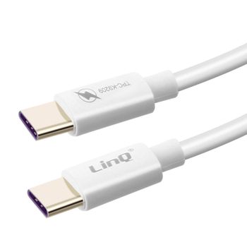 Cable Usb-c A Usb-c De 1,2m Linq, Carga Rápida 3a - Blanco