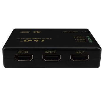 Conmutador Hdmi A 3 Hdmi Compatibles 4k / 2k / 3d / Full Hd 1080 Linq