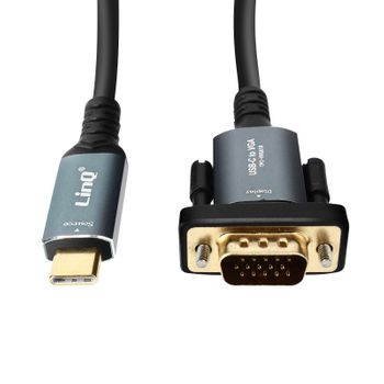 Cable Usb-c A Vga Full Hd 1080p Plug And Play Largo 1.8m Linq