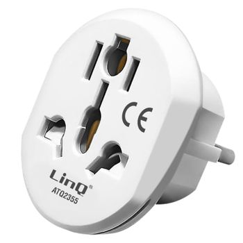 Adaptador De Carga Toma Tipo G Universal Linq Blanco