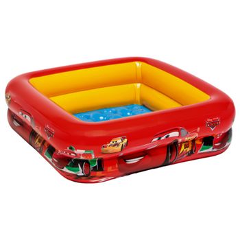 Piscina Bebé Hinchable Cars Cuadrada 85x85x23cm - 57 Litros