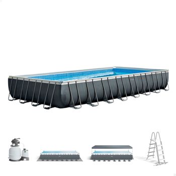 Piscina Desmontable De Acero Bestway Con Depuradora De Arena 610x360x120 Cm  Hydrium Con Cobertor, Escalera Y Tapiz De Suelo con Ofertas en Carrefour