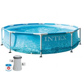 Piscina desmontable rectangular + depuradora Prism Frame Intex -  400x200x122 cm