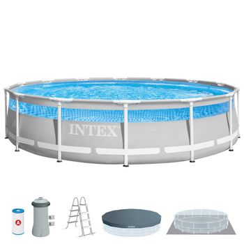 Piscina Desmontable Intex Prism Frame Premium 427x107cm Con Accesorios Incluidos