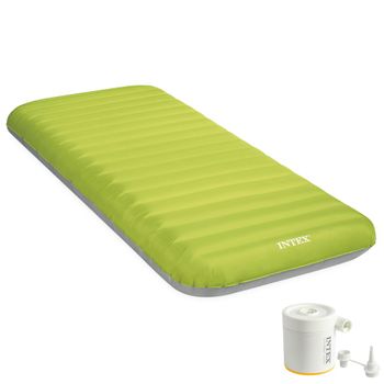 Colchón Hinchable Individual Premium Para Camping 76x191x17 Cm Cm Fabricado De Material Tpu Y Con Hinchador Incluido - Intex