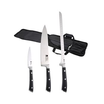 Set 3 Cuchillos De Cocina En Acero Inoxidable Bergner Colección Foodies