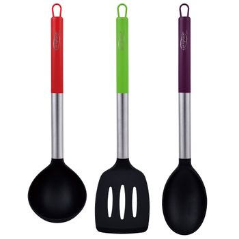 Set 3pc Utensilios De Cocina Nylon, Colección Jolie