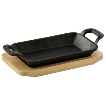 Bandeja Para Horno Masterpro Negro Hierro Fundido (17 X 10 X 2,5 Cm)