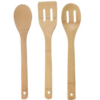 Set 3 Pcs Utensilios De Cocina Bamboo Energy