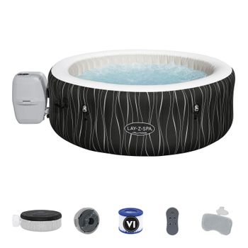 Spa Hinchable Bestway Lay-z-spa Holywood 196x66 Cm Para 6 Personas Con Airjet, Luz Led, Cobertor, Almohadas Y Mando A Distancia