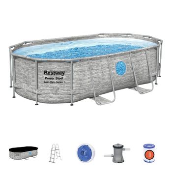 Piscina Desmontable Tubular Bestway Power Steel Oval 305x200x84 Cm