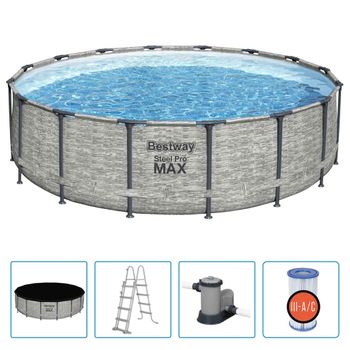 Power Steel Piscina Redonda 488x122 Cm Bestway