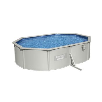 Piscina Desmontable Ovalada Con Pared De Acero Reforzada Bestway Hydrium 500x360x120 Cm Con Depuradora De Arena De 3.028 L/h