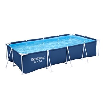 Piscina Desmontable Rectangular Bestway Steel Pro 400x211x81 Cm Capacidad Para 5.700 Litros Color Azul