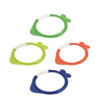 Juego De Piscina Bestway Lil Fish Con 4 Anillos De Buceo De Colores Azul Naranja Verde Para Niños