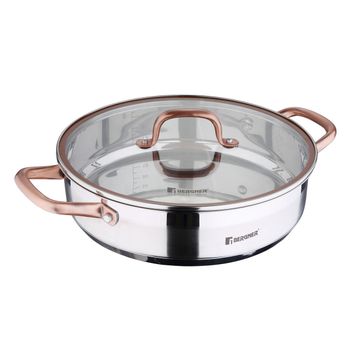 Olla Con Tapa De Cristal Bergner Copper Acero Inoxidable 3,8 L Ø 28 Cm