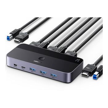 Ugreen Cm664 Conmutador Hdmi 2 En 1 Negro