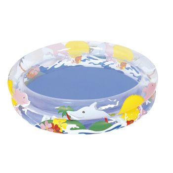 Piscina Hinchable Autoportante Infantil Bestway Sea Life 91x91 Cm Diseño Mundo Animal Marino Rápida Instalación Edad Mayores De 2 Años