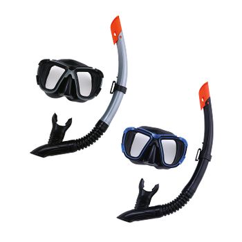 Set Gafas De Buceo + Tubo Snorkel Bestway Black Sea
