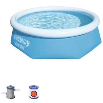 Piscina Fast Set Redonda Azul 244x66 Cm Bestway