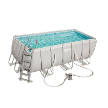 Piscina Desmontable Tubular Bestway Power Steel 412x201x122 Cm Depuradora De Cartucho De 2.006 Litros/hora