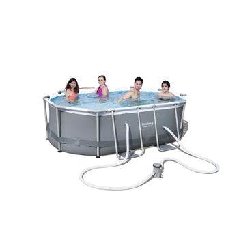 Piscina Desmontable De Acero Bestway Con Depuradora De Arena 610x360x120 Cm  Hydrium Con Cobertor, Escalera Y Tapiz De Suelo con Ofertas en Carrefour