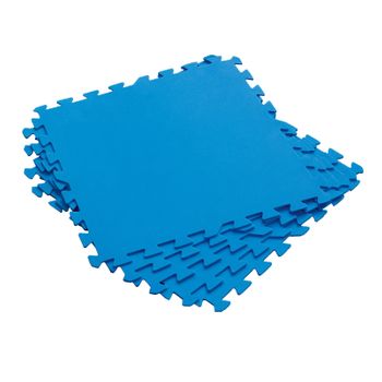 Tapiz De Suelo De Goma Bestway 9 Piezas 50x50 Cm Azul