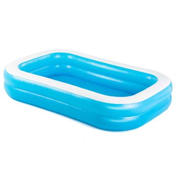 Piscina Hinchable Rectangular Mediana Para + 6 Años Azul De262x175x51 Cm