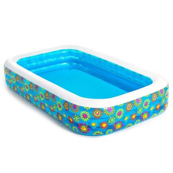 Piscina Hinchable Rectangular Grande Para + 6 Años De 305x183x56 Cm