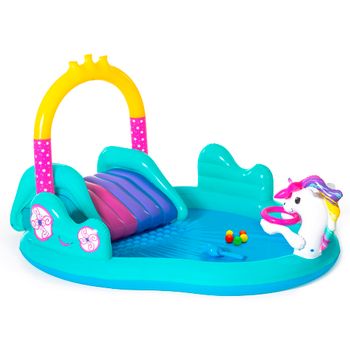 Piscina De Actividades Para + 2 Años Turquesa De Pvc Infantil De 274x198x137 Cm