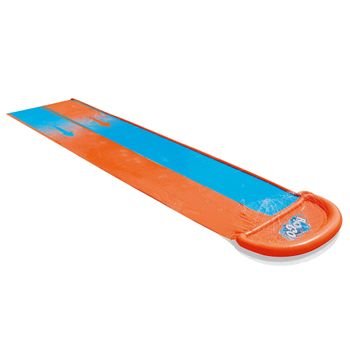 Pista Deslizante Doble Para + 3 Años Azul Y Naranja De Pvc Infantil De 488 Cm