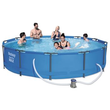 Piscina Desmontable Rectangular Tubular Extra Grande De Pvcde 400x211x81 Cm  con Ofertas en Carrefour