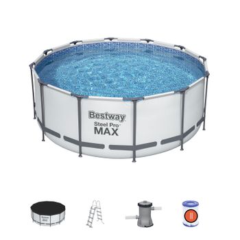 Piscina Desmontable Rectangular Tubular Extra Grande De Pvcde 400x211x81 Cm  con Ofertas en Carrefour