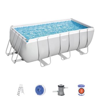 Piscina Desmontable De Acero Bestway Con Depuradora De Arena 610x360x120 Cm  Hydrium Con Cobertor, Escalera Y Tapiz De Suelo con Ofertas en Carrefour