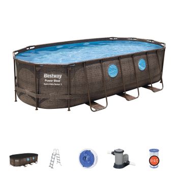 Piscina Desmontable Tubular Bestway Power Steel 412x201x122 cm Depuradora  De Arena