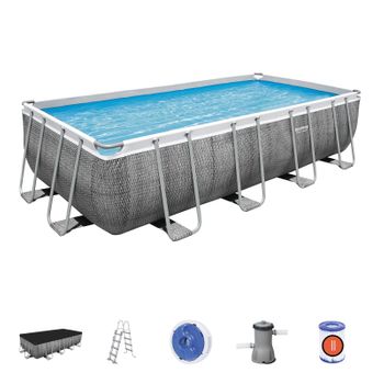 Piscina Desmontable Tubular Oval Bestway con Depuradora 549x274x122 cm