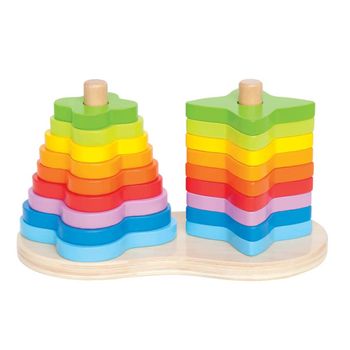 Juego De Apilado Modelo Doble Arcoiris, Marca  E0406 Hape