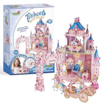 Castillo Princesa Puzzle 3d Secretos De Jardín Con Stickers